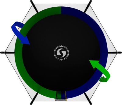 Батут SWOLLEN Classic Black 10 FT