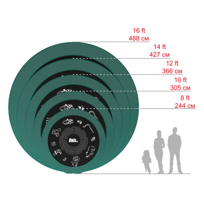 Батут UNIX line SUPREME GAME 14 ft (green)