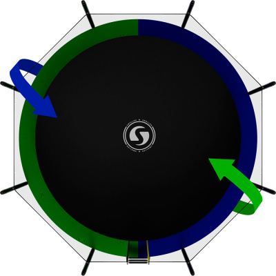 Батут SWOLLEN Classic Black 12 FT