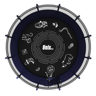 Батут UNIX line SUPREME GAME 12 ft (blue)
