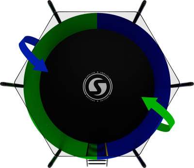 Батут SWOLLEN Classic Black 8 FT